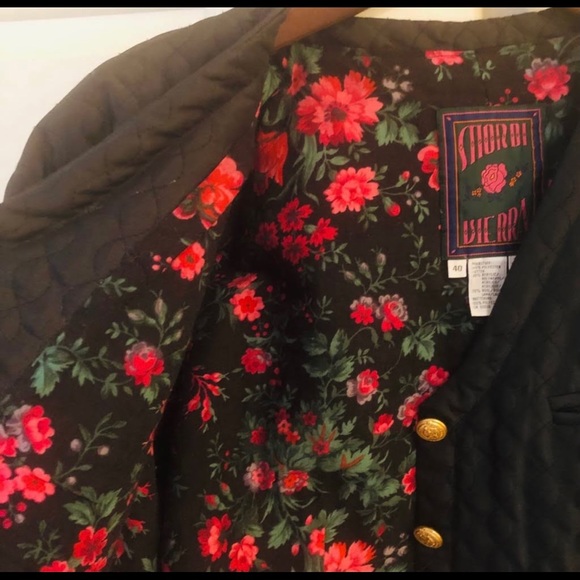 MONDI Jacket Cropped Quilted Black Vintage Size 40 - Picture 10 of 12